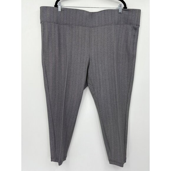 Torrid Studio Ponte Slim Fix Pixie Pant Black White Herringbone Zig Zag 4X - Picture 3 of 6